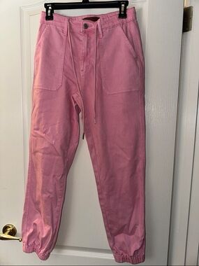 Judy Blue Bubblegum Pink Drawstring Boyfriend Jeans (Joggers)